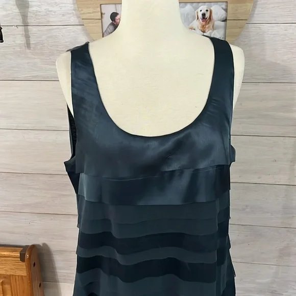NEW LOFT Blue Gray Layered Tank Top XL - Picture 2 of 6